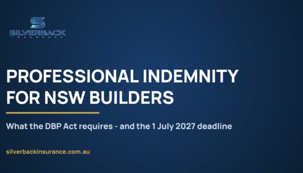 Professional Indemnity NSW Builders DBP Act 2x Professional indemnity insurance requirements for NSW builders under the DBP Act