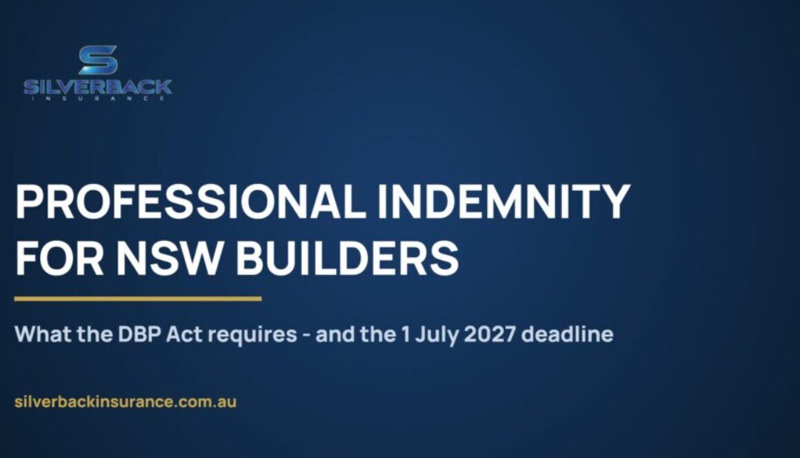 Professional indemnity insurance requirements for NSW builders under the DBP Act