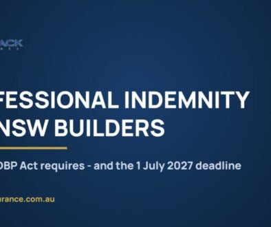 Professional indemnity insurance requirements for NSW builders under the DBP Act